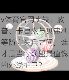 v体育官网比较:波普、卡鲁索与贝弗利等防守尖兵之间,谁才是当今联盟最值钱的外线护卫?