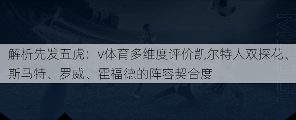 解析先发五虎：v体育多维度评价凯尔特人双探花、斯马特、罗威、霍福德的阵容契合度